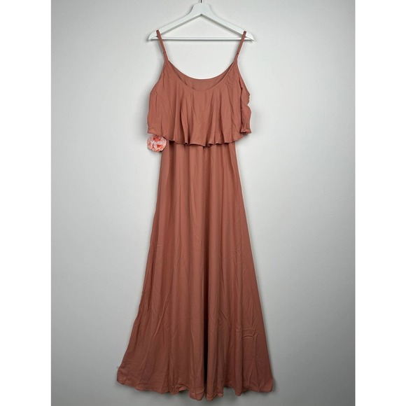 NWT Show Me Your Mumu Caitlin Ruffle Maxi Dress Size XL Wedding - Picture 7 of 12